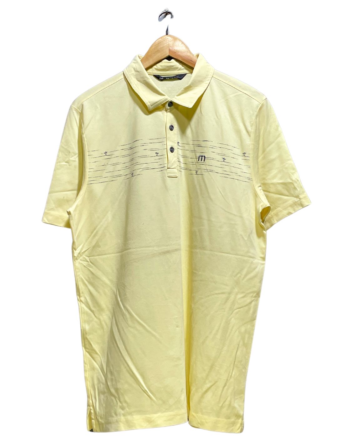 Travis Mathew Yellow Sport Polo T Shirt For Men L | Preloved Labels