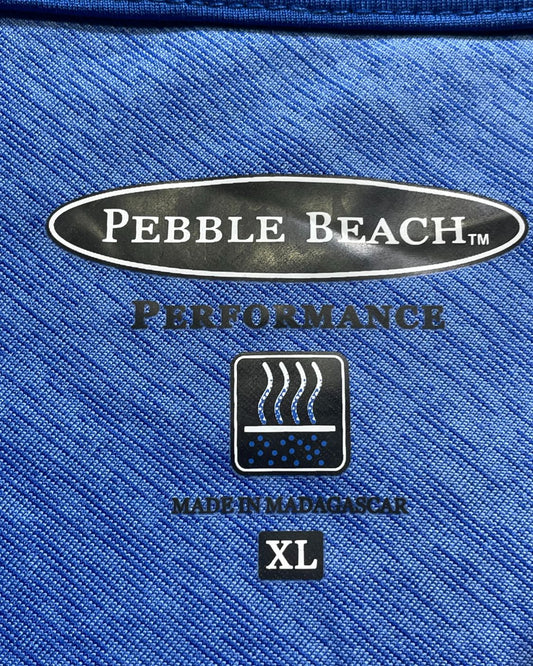Pebble Beach Blue Sport Polo T Shirt For Men XL | Preloved Labels