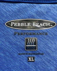 Pebble Beach Blue Sport Polo T Shirt For Men XL | Preloved Labels