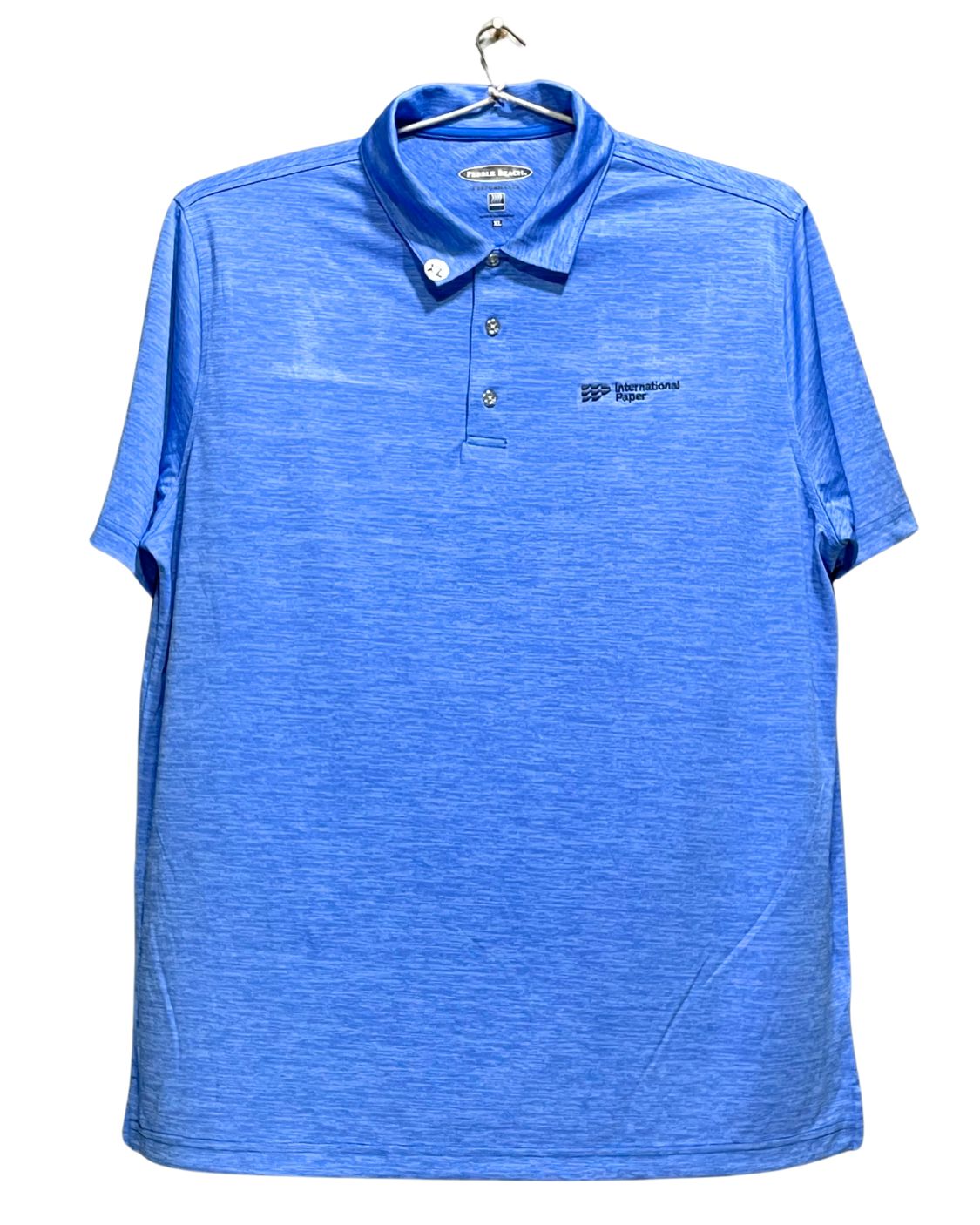 Pebble Beach Blue Sport Polo T Shirt For Men XL | Preloved Labels
