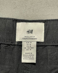 H&M Black Cotton For Men Cargo Pant L | Preloved Labels