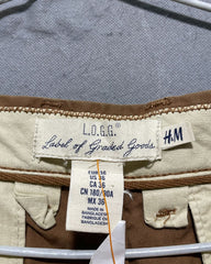 H&M Brown Cotton Dress Pant For Men X Large | Preloved Labels