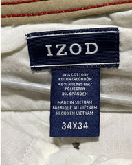 Izod Khaki Cotton Dress Pant For Men Large | Preloved Labels