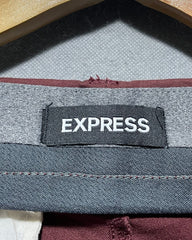 Express Maroon Cotton Dress Pant For Men Large | Preloved Labels