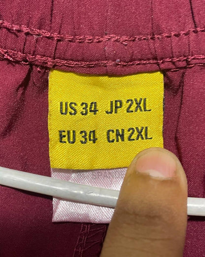 Preloved Labels Maroon Sport Trouser For Men Large | Preloved Labels