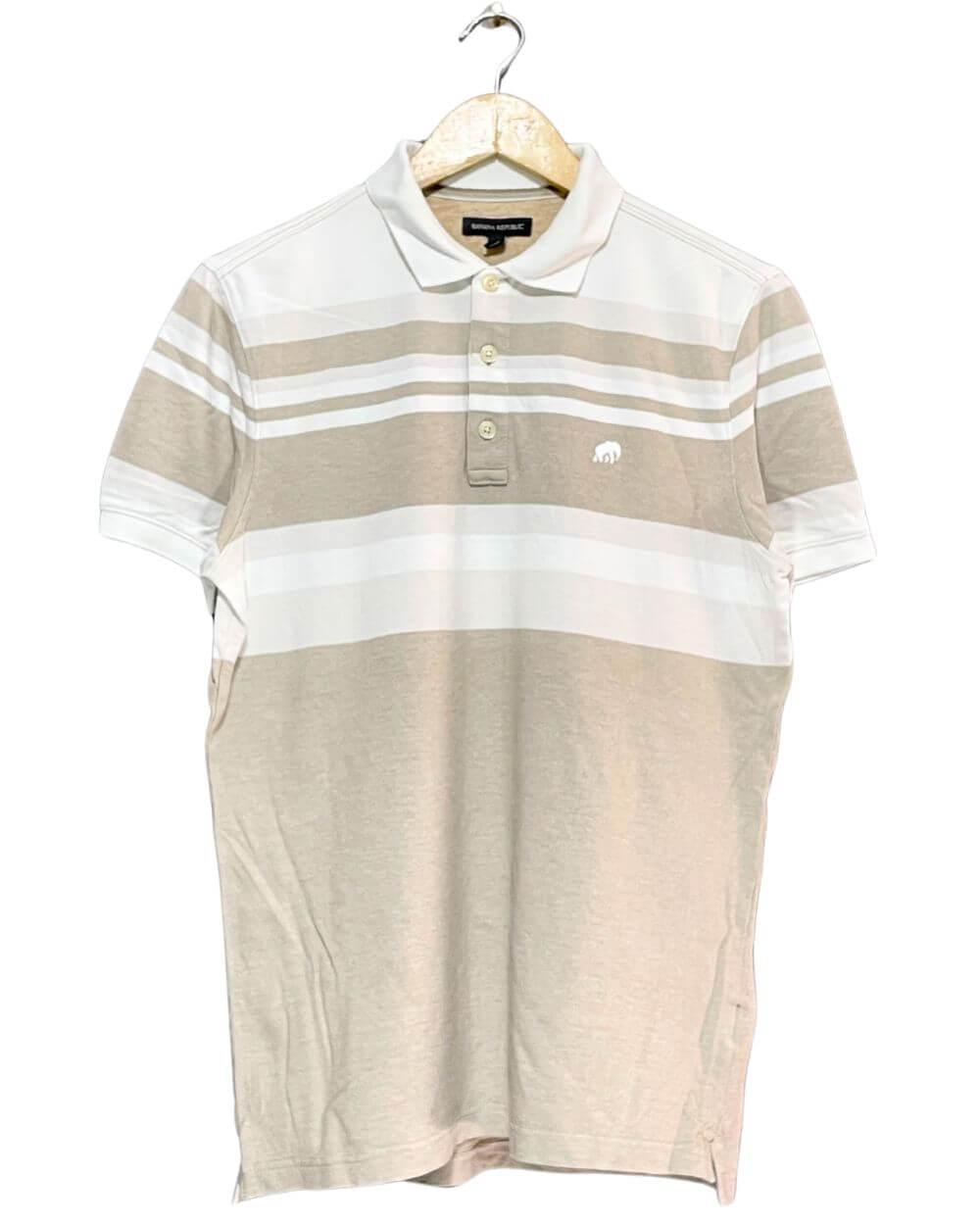 Banana Republic Cream Cotton Polo T Shirt For Men M | Preloved Labels