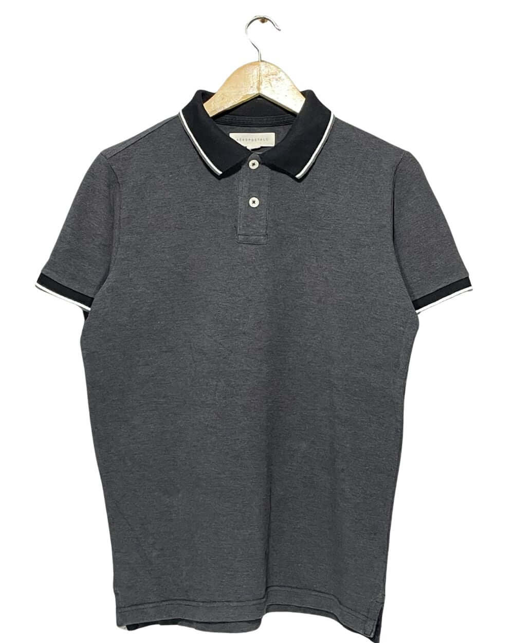 Aeropostale Gray Cotton Polo T Shirt For Men M | Preloved Labels
