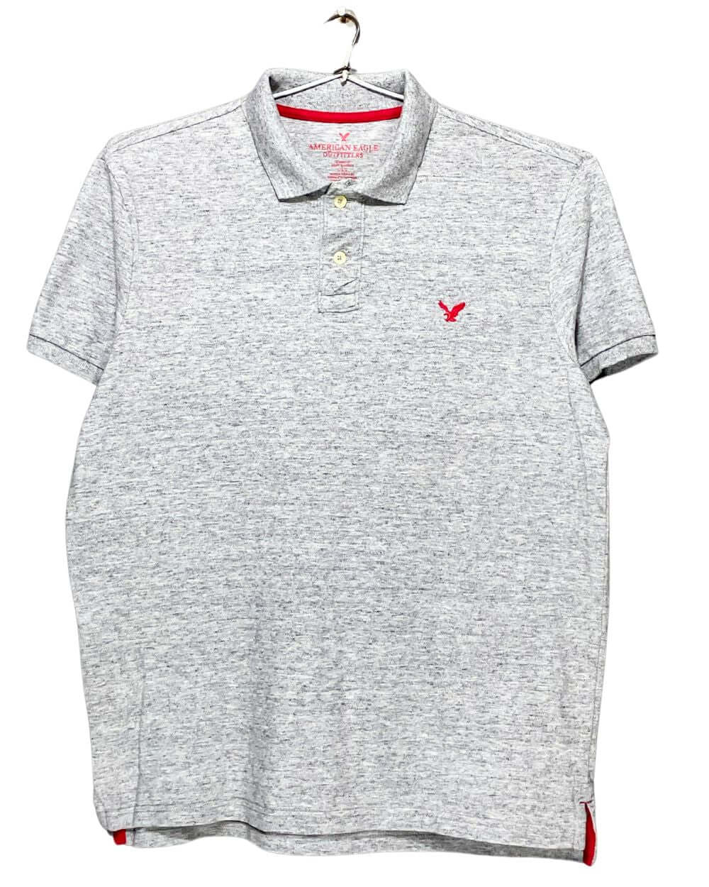 American Eagle Gray Cotton Polo T Shirt For Men X Large | Preloved Labels