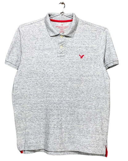 American Eagle Gray Cotton Polo T Shirt For Men X Large | Preloved Labels