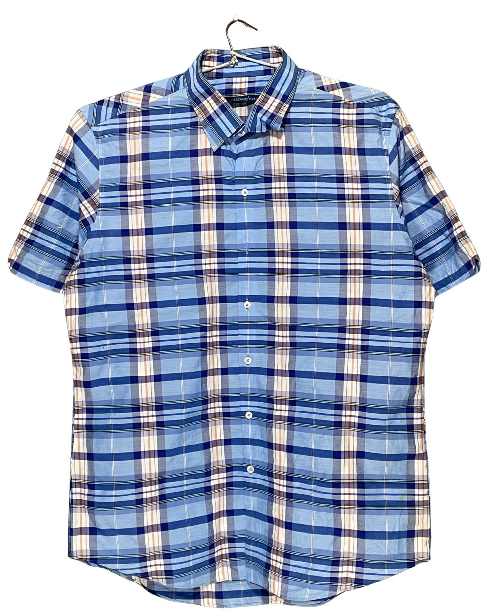 Zachary Prell Blue Cotton Shirt For Men X Large | Preloved Labels