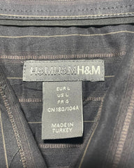 H&M Black Cotton Shirt For Men Large | Preloved Labels