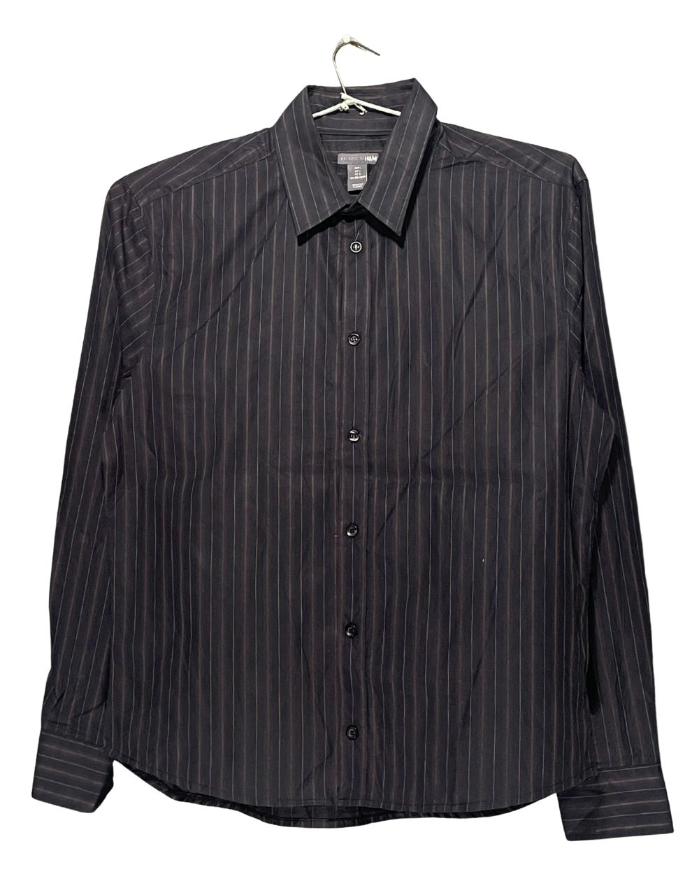 H&M Black Cotton Shirt For Men Large | Preloved Labels