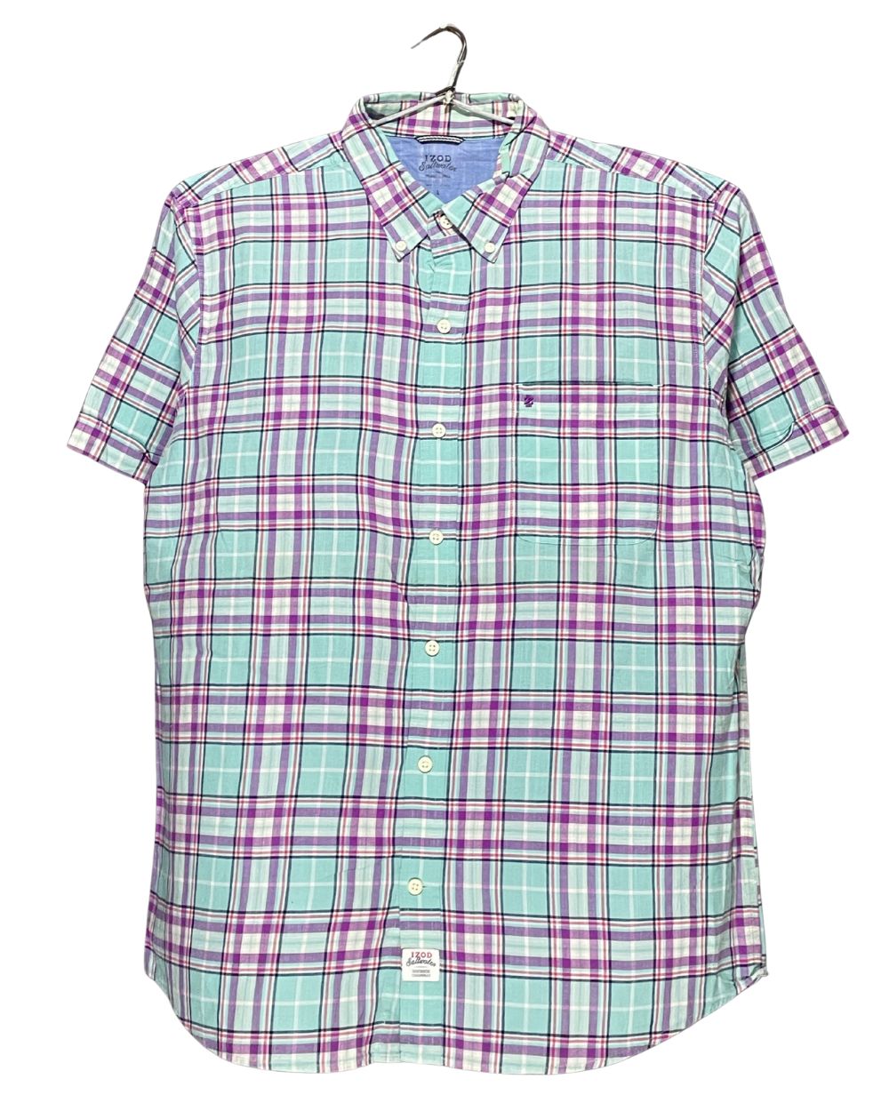 Izod Green Cotton Shirt For Men Large | Preloved Labels