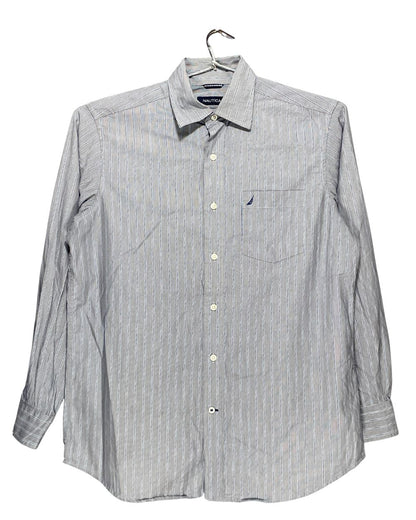 Nautica Gray Cotton Shirt For Men Large | Preloved Labels
