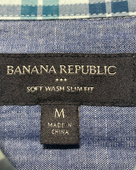 Banana Republic Green Cotton Shirt For Men Medium | Preloved Labels