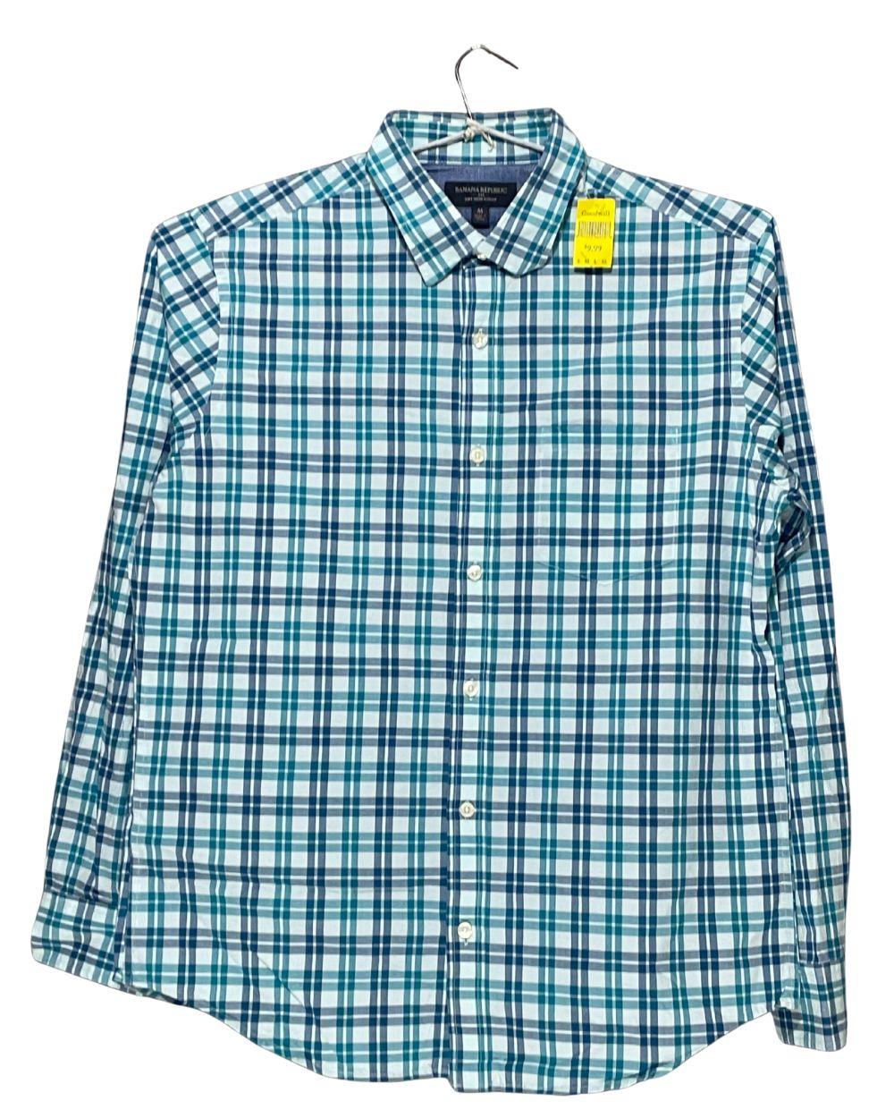 Banana Republic Green Cotton Shirt For Men Medium | Preloved Labels