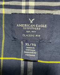 American Eagle Blue Cotton Shirt For Men X Large | Preloved Labels