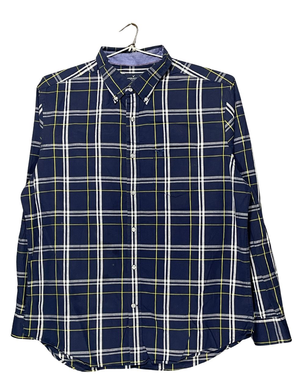 American Eagle Blue Cotton Shirt For Men X Large | Preloved Labels