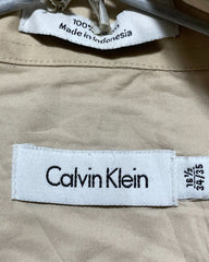 Calvin Klein Cream Cotton Shirt For Men Large | Preloved Labels