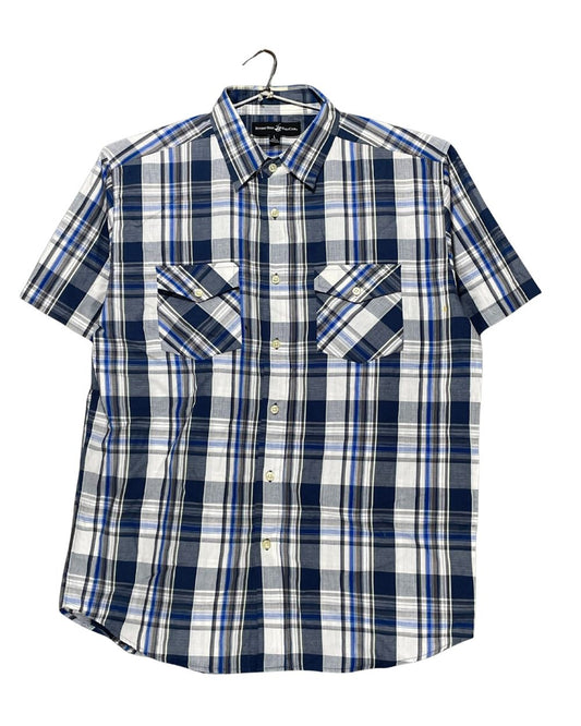 Beverly Hills Blue Cotton Shirt For Men Large | Preloved Labels