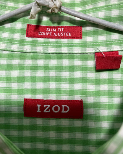 Izod Green Cotton Shirt For Men Large | Preloved Labels