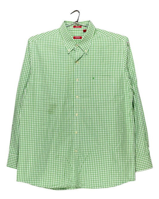 Izod Green Cotton Shirt For Men Large | Preloved Labels