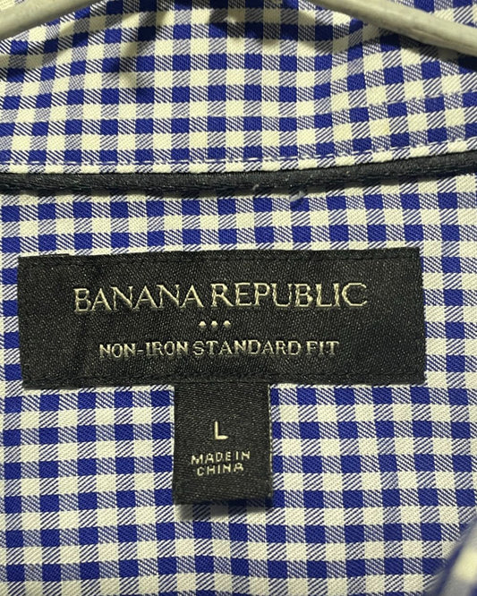 Banana Republic Blue Cotton Shirt For Men Large | Preloved Labels