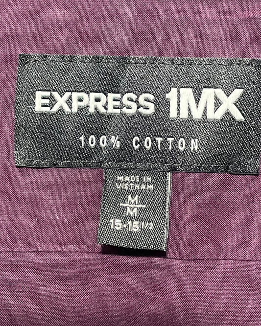 Express Maroon Cotton Shirt For Men Medium | Preloved Labels