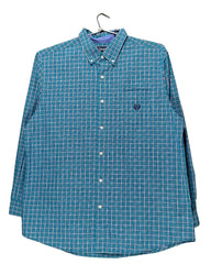 Chaps Blue Cotton Shirt For Men X Large | Preloved Labels