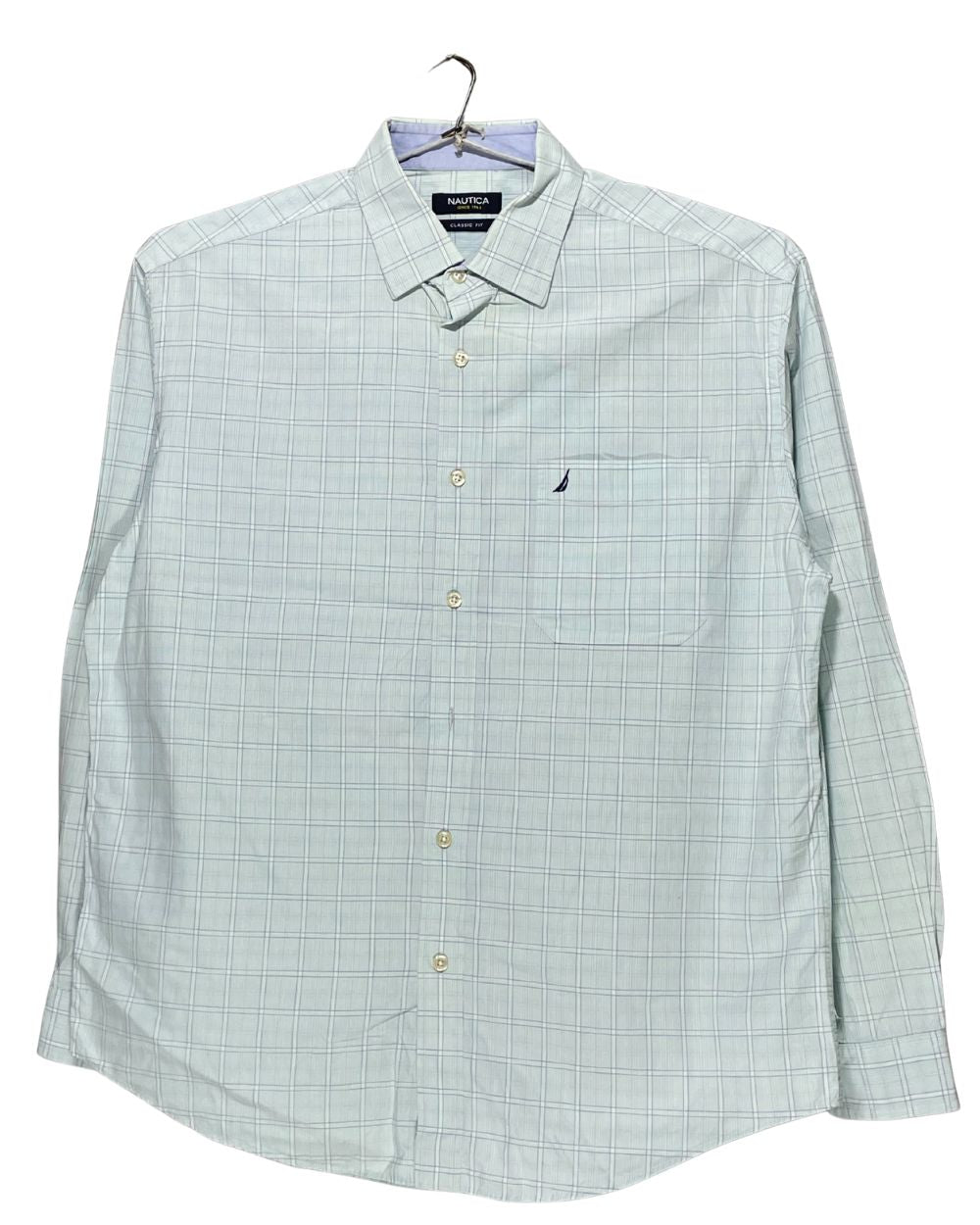 Nautica Green Cotton Shirt For Men Large | Preloved Labels