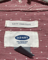 Old Navy Red Cotton Shirt For Men Large | Preloved Labels