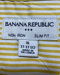 Banana Republic Yellow Cotton Shirt For Men X Large | Preloved Labels