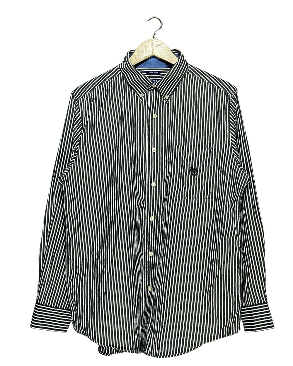 Chaps Black Cotton Shirt For Men Large | Preloved Labels