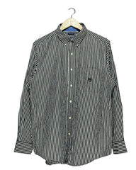 Chaps Black Cotton Shirt For Men Large | Preloved Labels