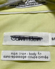Calvin Klein Yellow Cotton Shirt For Men Small | Preloved Labels