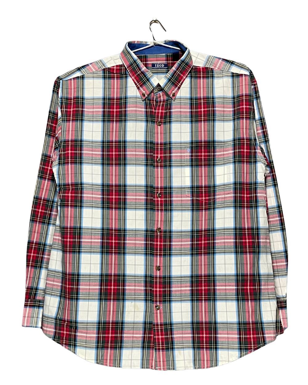 Izod Red Cotton Shirt For Men Large | Preloved Labels