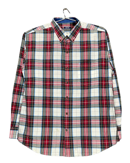 Izod Red Cotton Shirt For Men Large | Preloved Labels