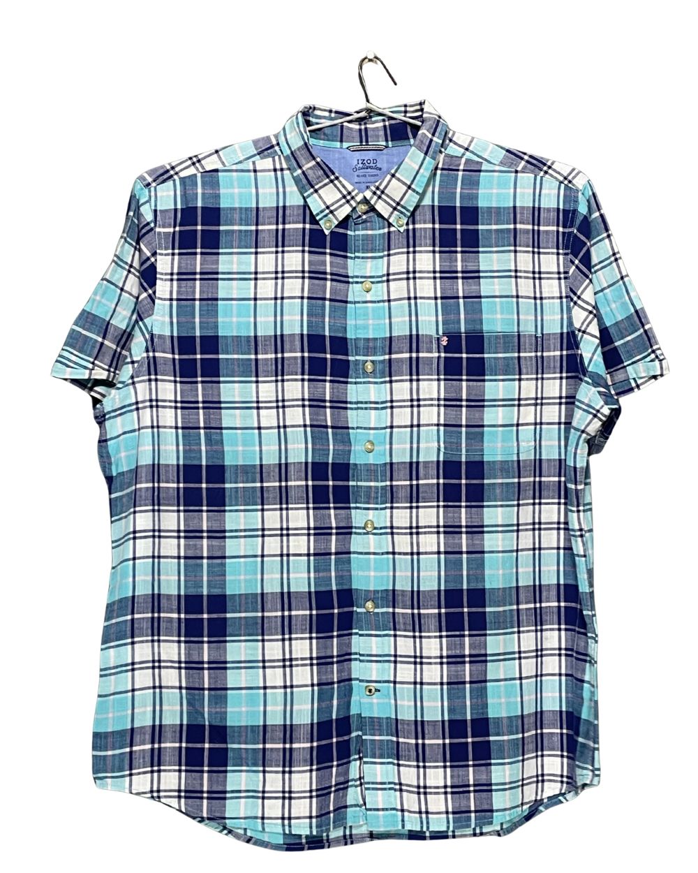 Izod Blue Cotton Shirt For Men Large | Preloved Labels