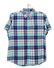 Izod Blue Cotton Shirt For Men Large | Preloved Labels