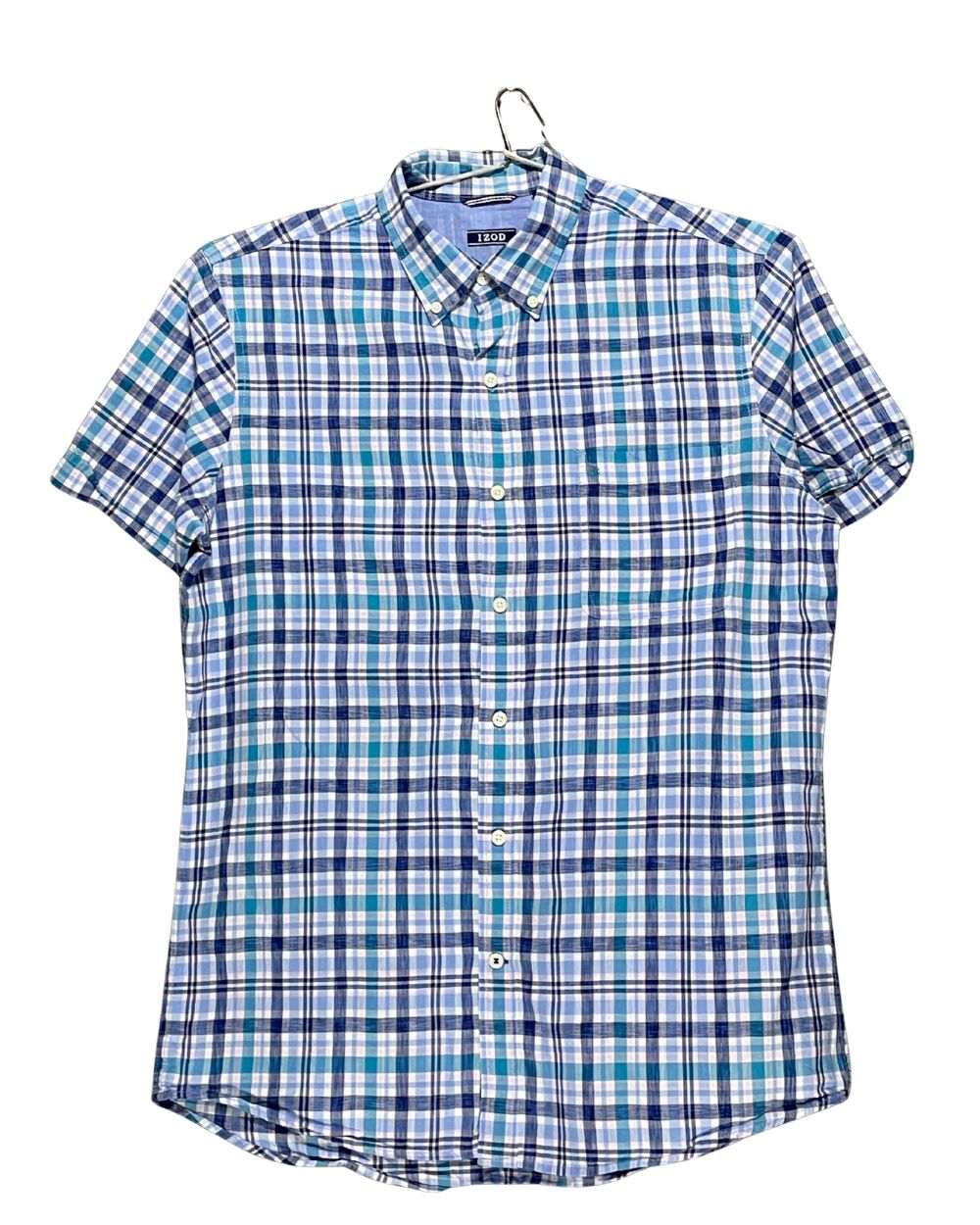 Izod Blue Cotton Shirt For Men Medium | Preloved Labels