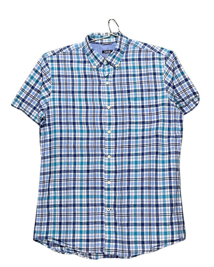 Izod Blue Cotton Shirt For Men Medium | Preloved Labels