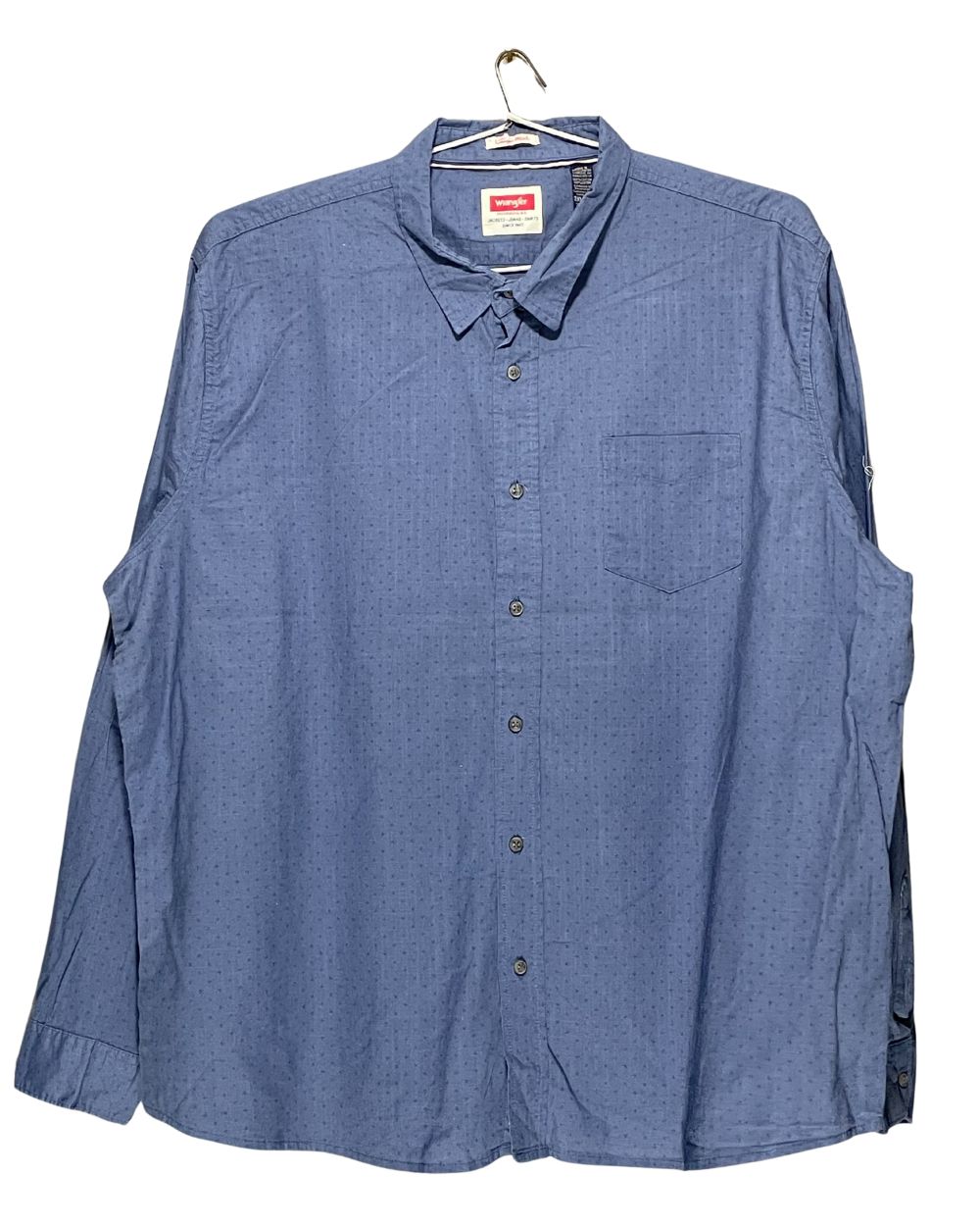 Wrangler Blue Cotton Shirt For Men 3X Large | Preloved Labels