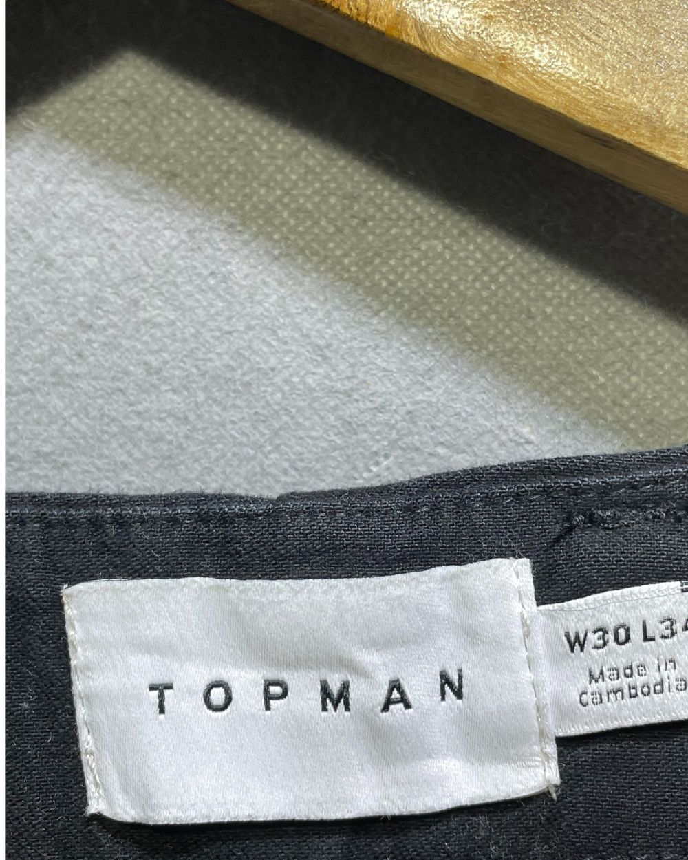 Topman Black Cotton For Men Cargo Pant Medium