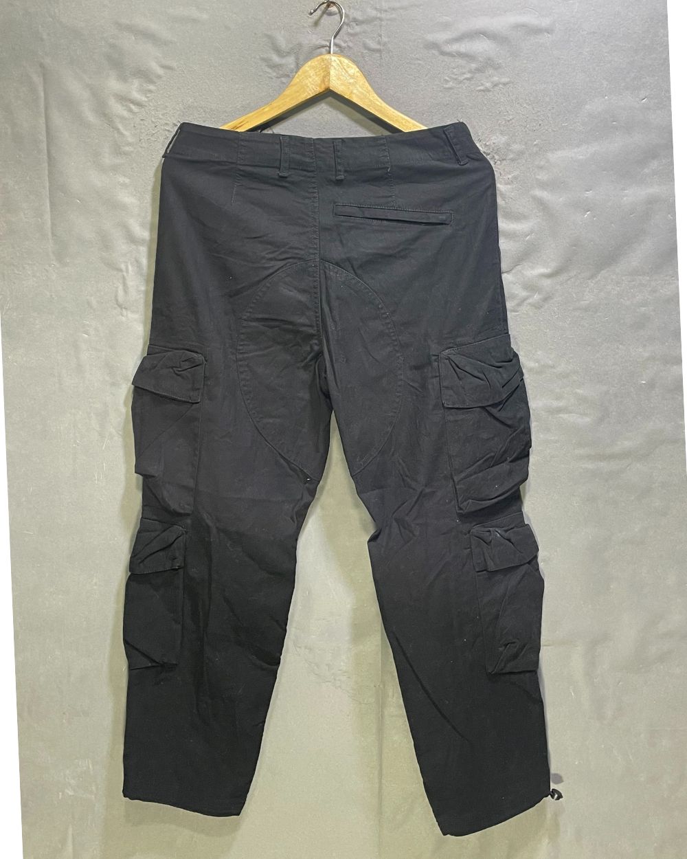 Topman Black Cotton For Men Cargo Pant Medium