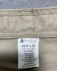 Woodland  Black Cotton For Men Cargo Pant XX Large