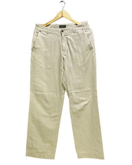 Eddie Bauer Cream Cotton Dress Pant For Men Medium