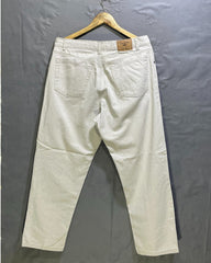 Haggar Cream Cotton Dress Pant For Men X Large
