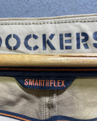 Dockers Khaki Cotton Dress Pant For Men Large