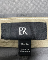 BR Gray Cotton Dress Pant For Men X Large