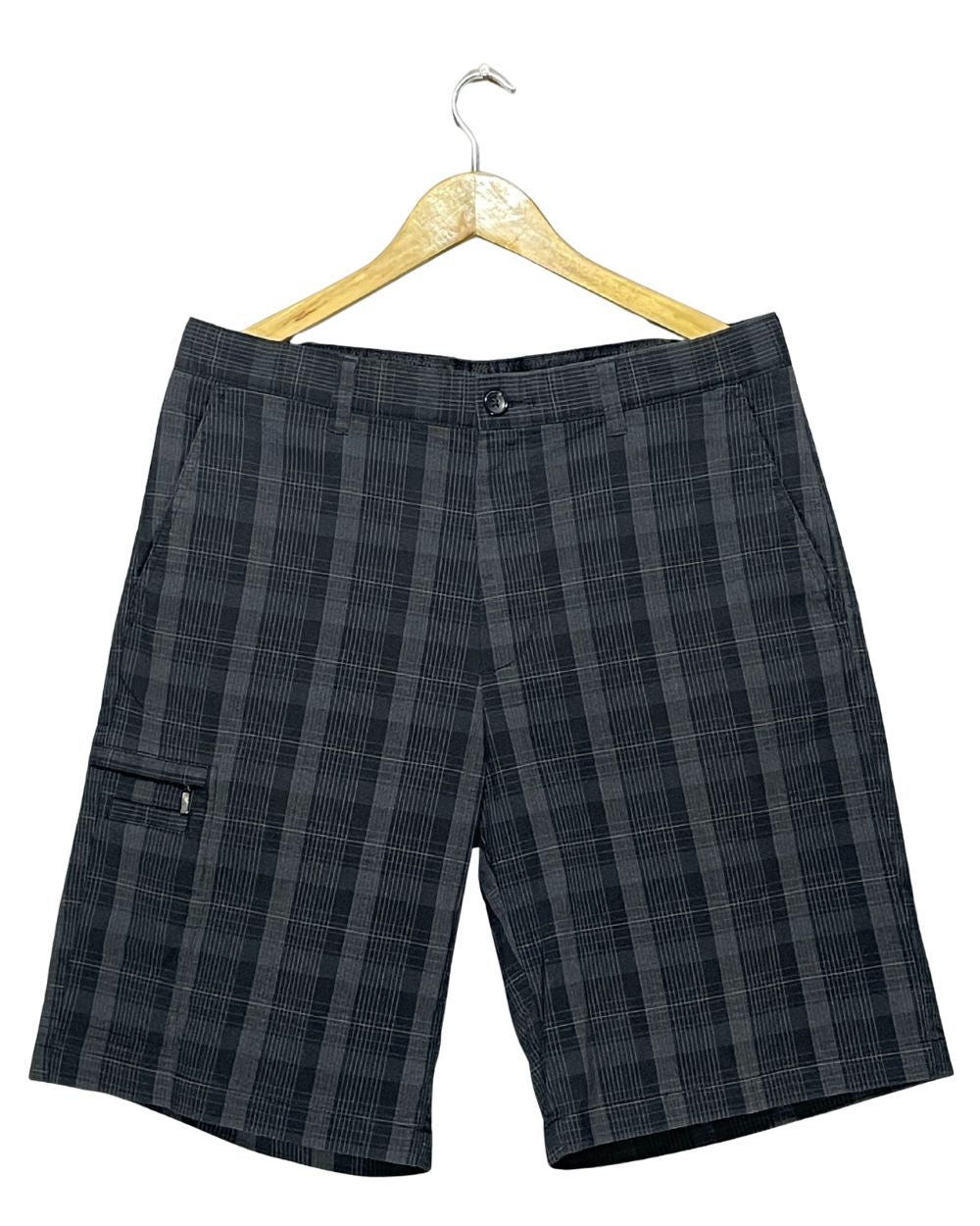 Greg Norman Black Cotton Short For Men Large